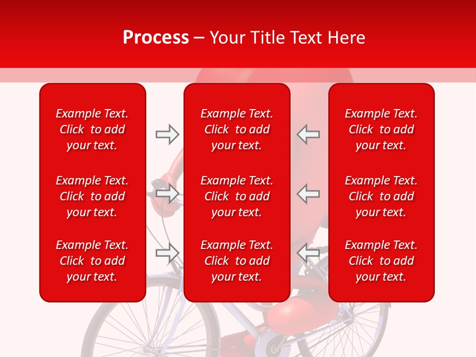 A Red Heart Riding A Bike With A Red Handlebar PowerPoint Template