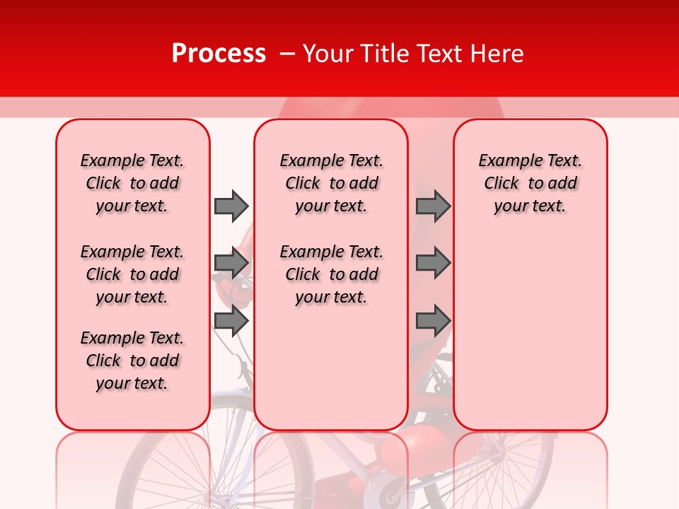 A Red Heart Riding A Bike With A Red Handlebar PowerPoint Template