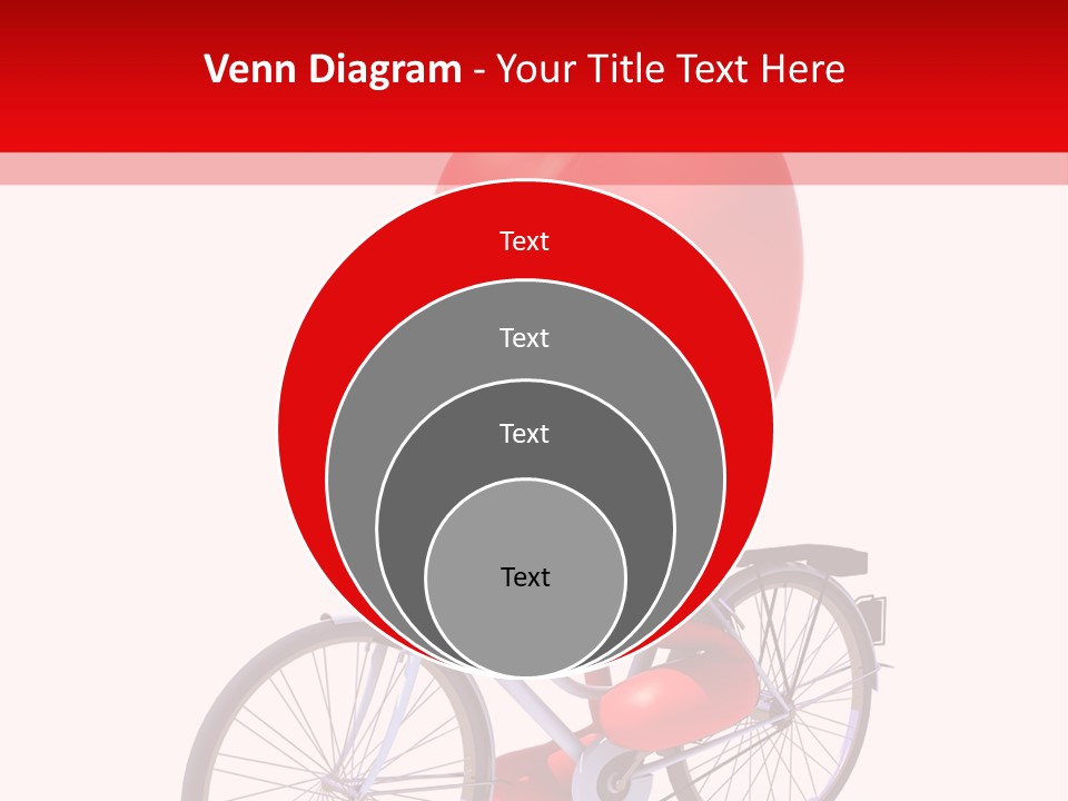 A Red Heart Riding A Bike With A Red Handlebar PowerPoint Template