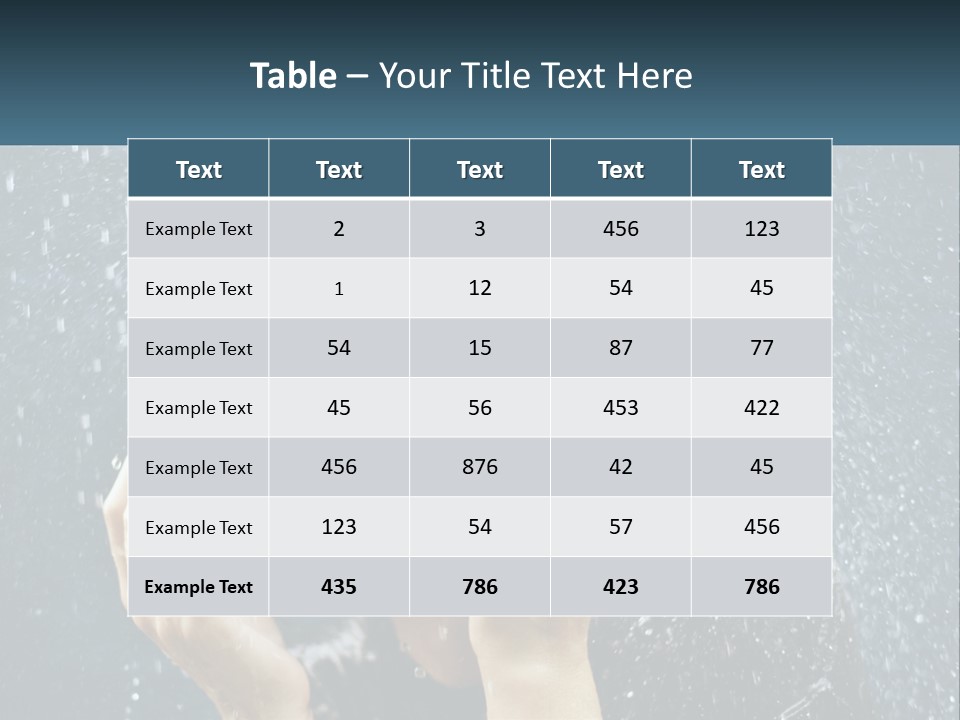 A Woman Smiling Under An Umbrella In The Rain PowerPoint Template