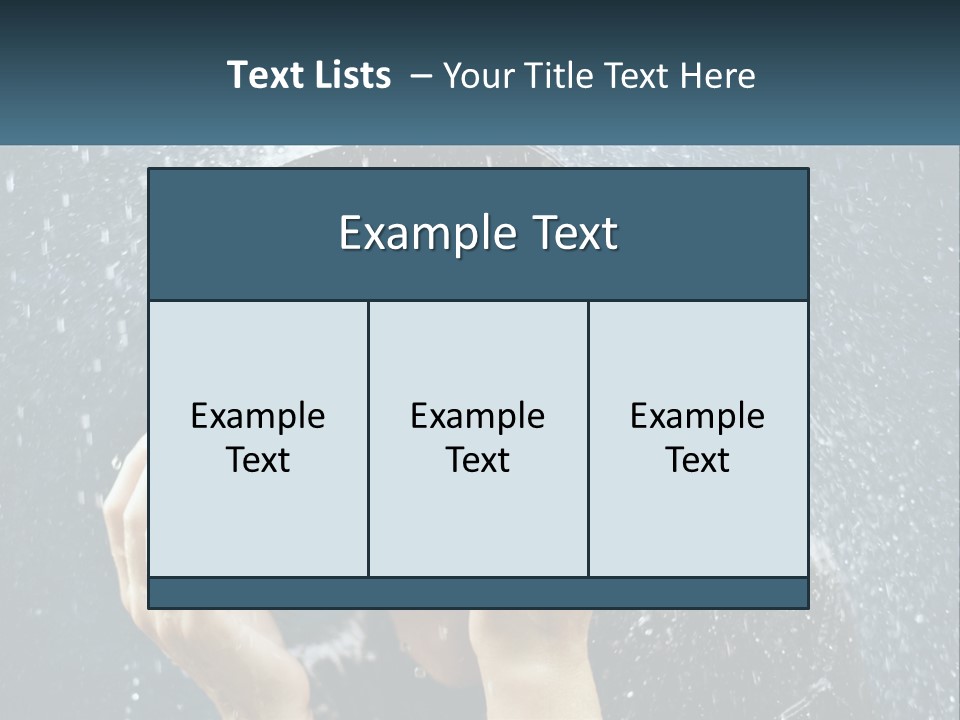 A Woman Smiling Under An Umbrella In The Rain PowerPoint Template