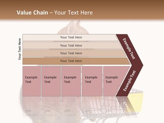 A Small Kitten Is Pushing A Shopping Cart PowerPoint Template