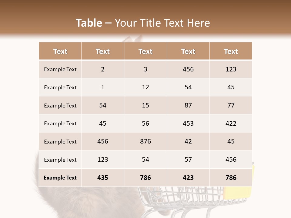 A Small Kitten Is Pushing A Shopping Cart PowerPoint Template