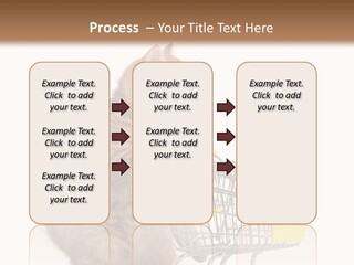 A Small Kitten Is Pushing A Shopping Cart PowerPoint Template
