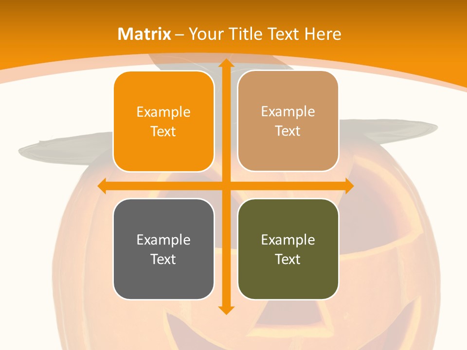 A Pumpkin With A Witches Hat On Top Of It PowerPoint Template