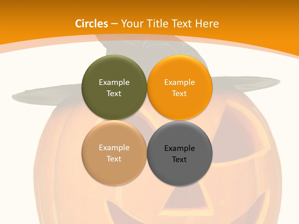 A Pumpkin With A Witches Hat On Top Of It PowerPoint Template