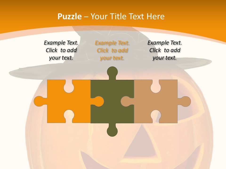 A Pumpkin With A Witches Hat On Top Of It PowerPoint Template