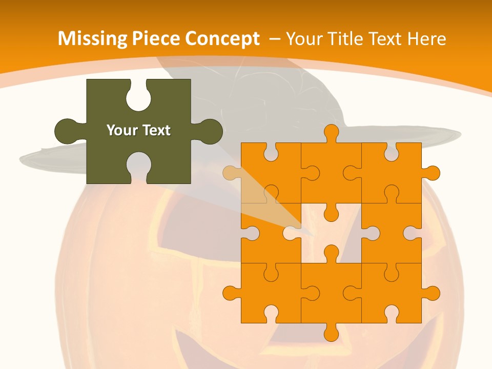 A Pumpkin With A Witches Hat On Top Of It PowerPoint Template