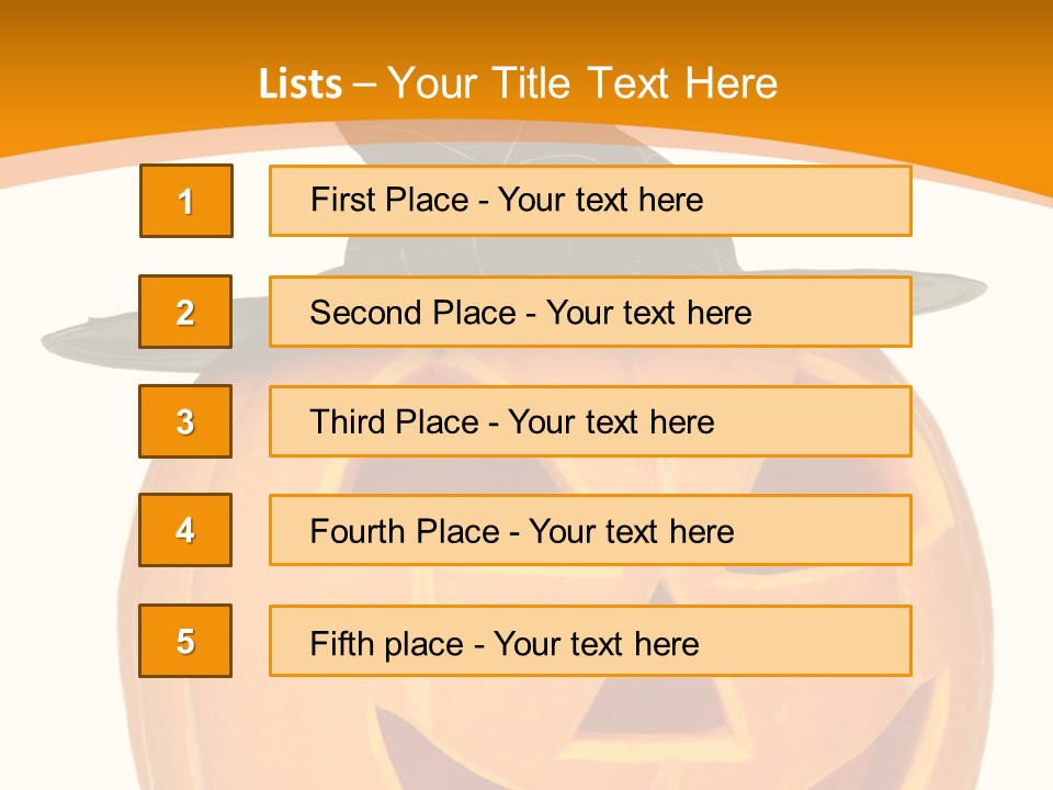A Pumpkin With A Witches Hat On Top Of It PowerPoint Template