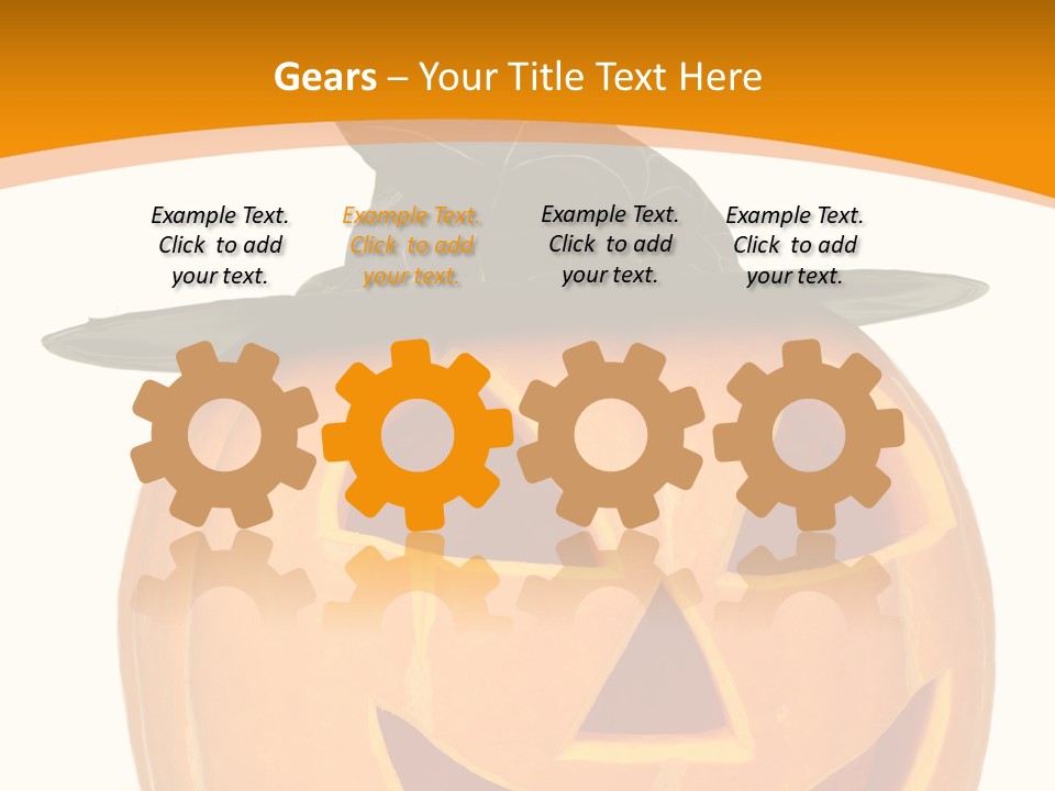 A Pumpkin With A Witches Hat On Top Of It PowerPoint Template
