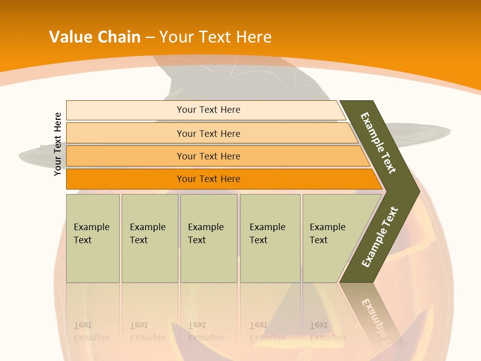 A Pumpkin With A Witches Hat On Top Of It PowerPoint Template