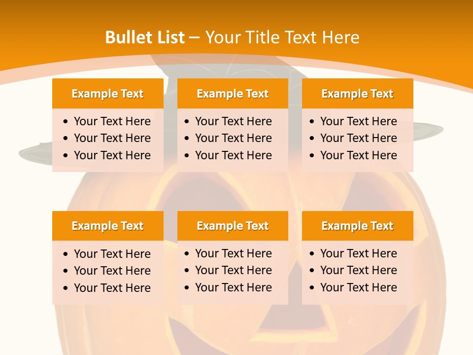 A Pumpkin With A Witches Hat On Top Of It PowerPoint Template