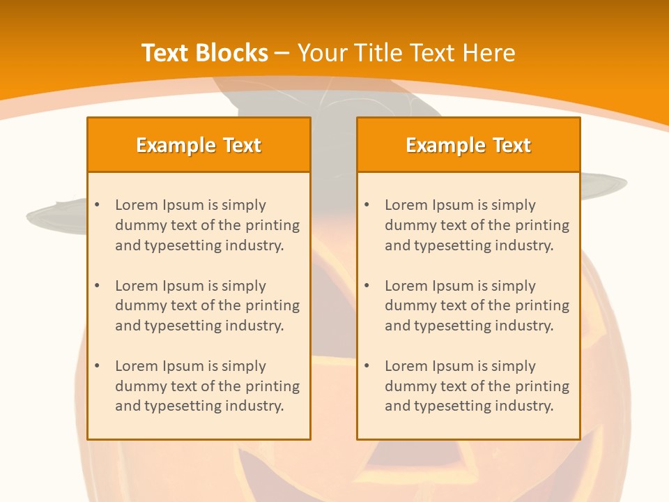 A Pumpkin With A Witches Hat On Top Of It PowerPoint Template