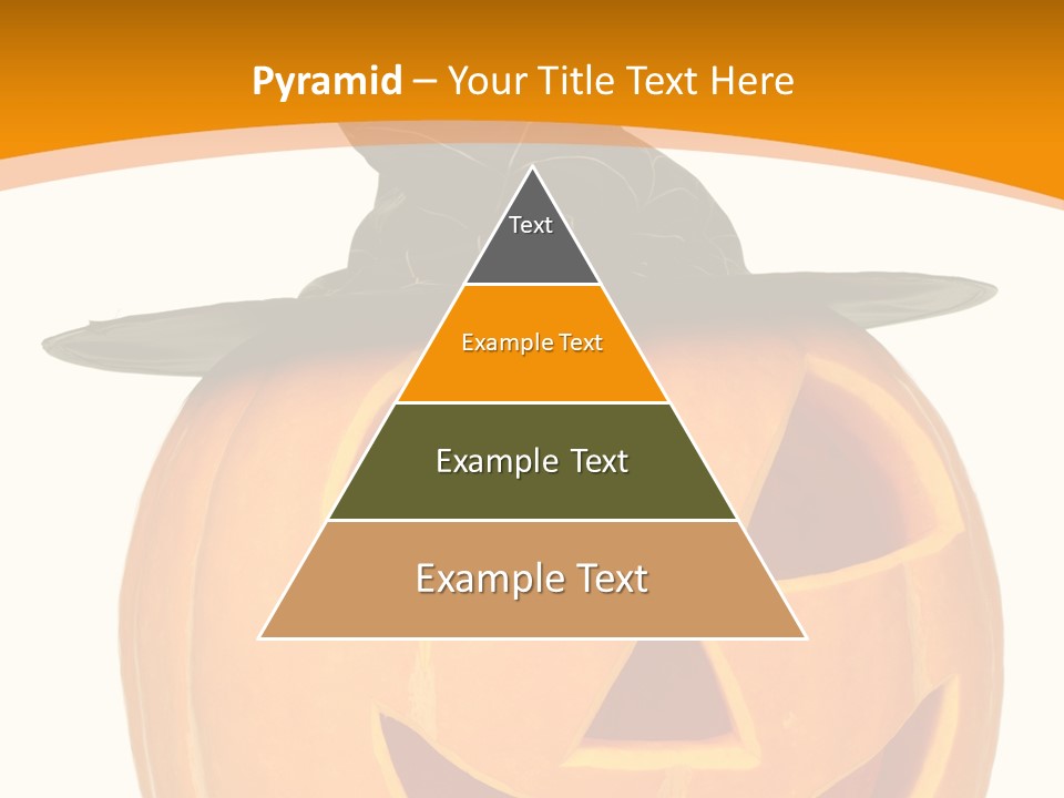 A Pumpkin With A Witches Hat On Top Of It PowerPoint Template