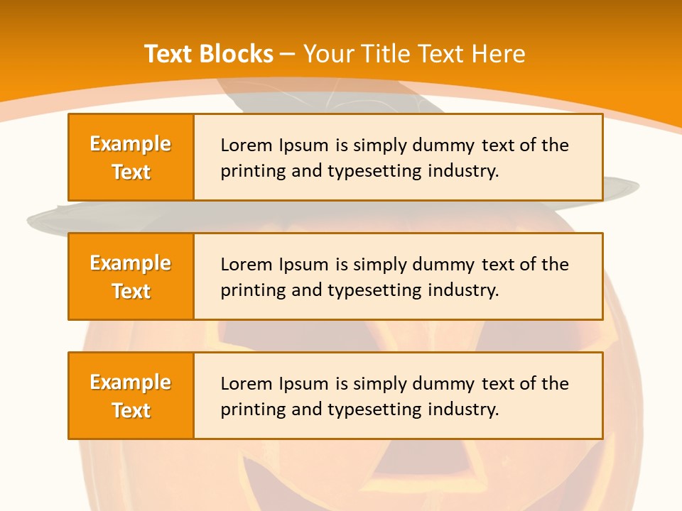 A Pumpkin With A Witches Hat On Top Of It PowerPoint Template