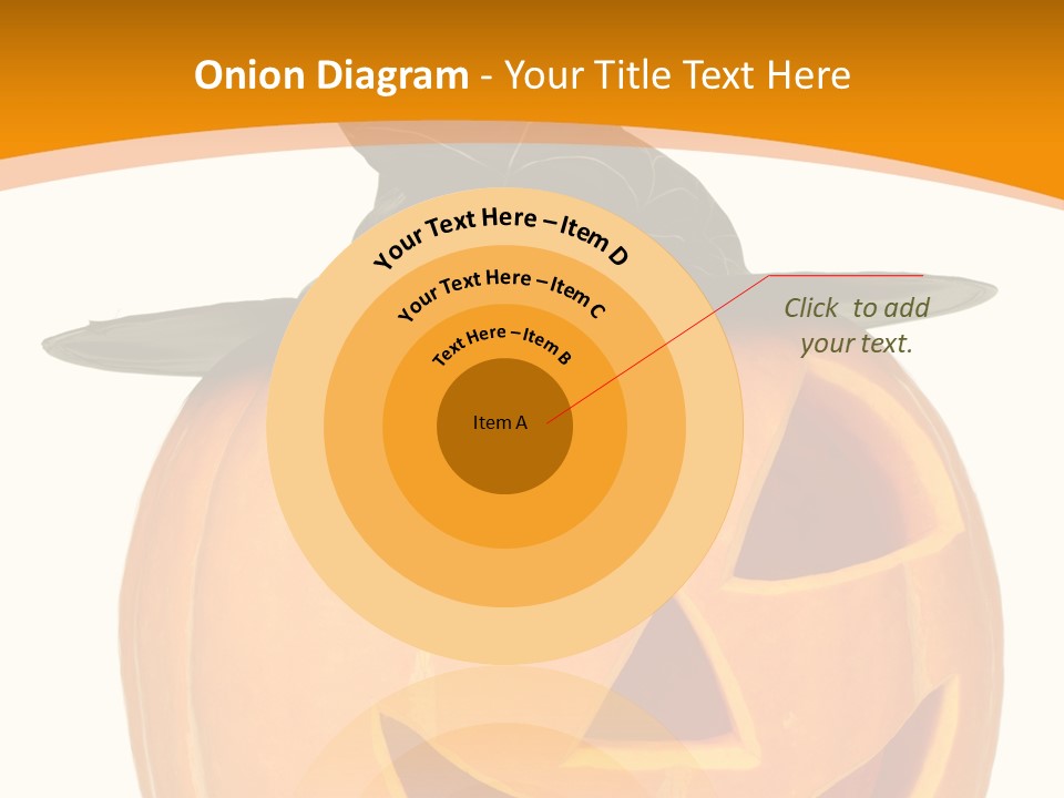 A Pumpkin With A Witches Hat On Top Of It PowerPoint Template