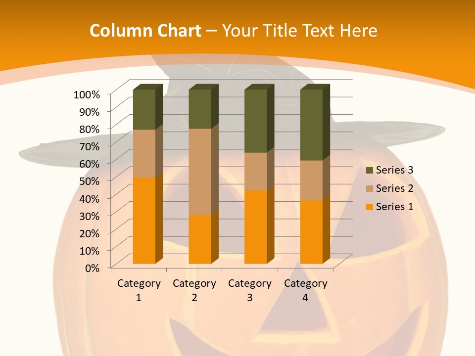 A Pumpkin With A Witches Hat On Top Of It PowerPoint Template