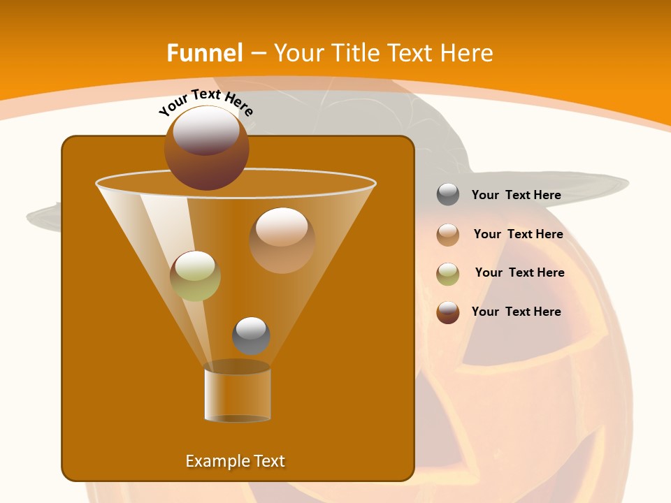 A Pumpkin With A Witches Hat On Top Of It PowerPoint Template