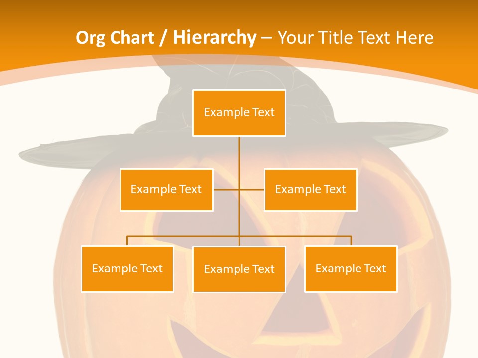 A Pumpkin With A Witches Hat On Top Of It PowerPoint Template