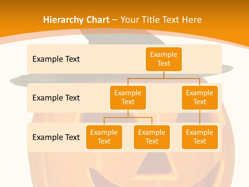 A Pumpkin With A Witches Hat On Top Of It PowerPoint Template