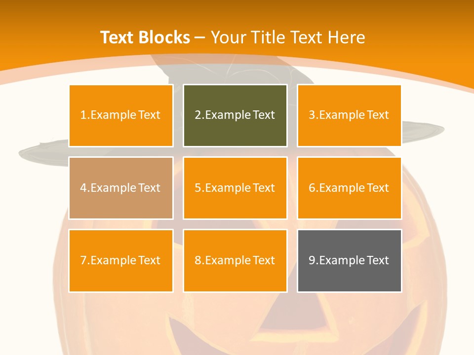 A Pumpkin With A Witches Hat On Top Of It PowerPoint Template