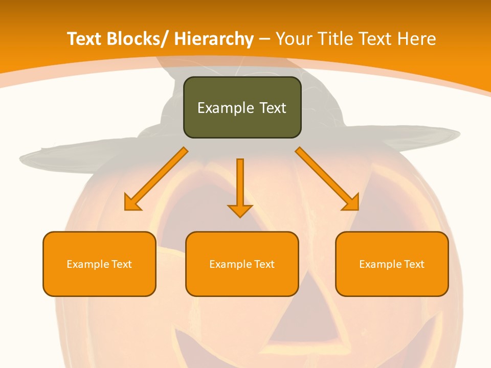 A Pumpkin With A Witches Hat On Top Of It PowerPoint Template