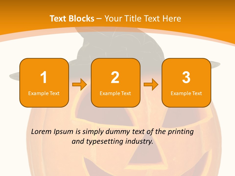 A Pumpkin With A Witches Hat On Top Of It PowerPoint Template