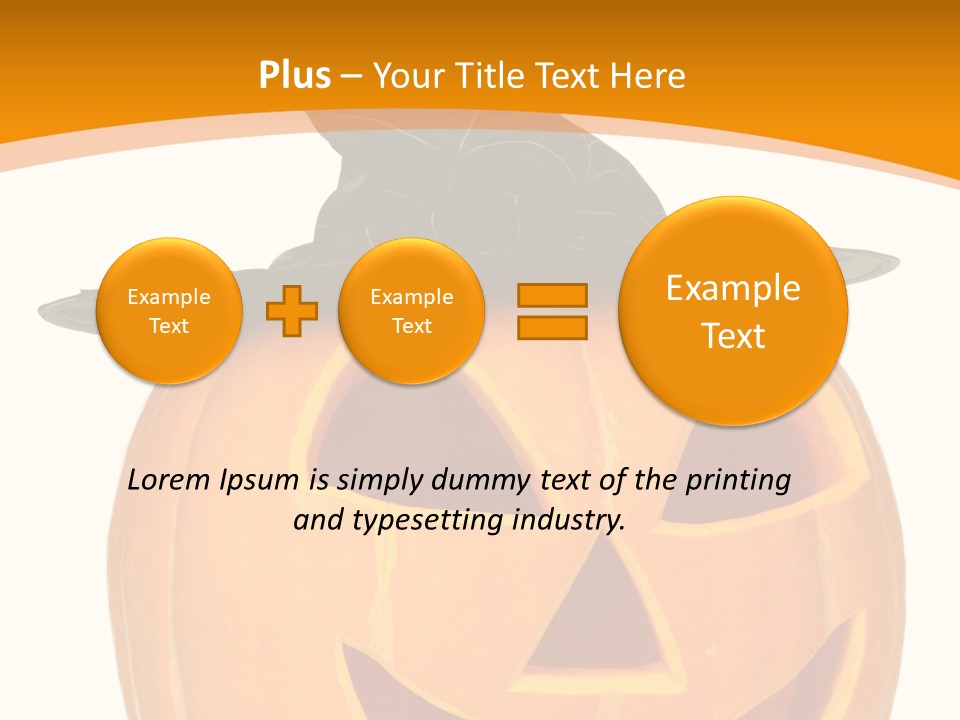A Pumpkin With A Witches Hat On Top Of It PowerPoint Template