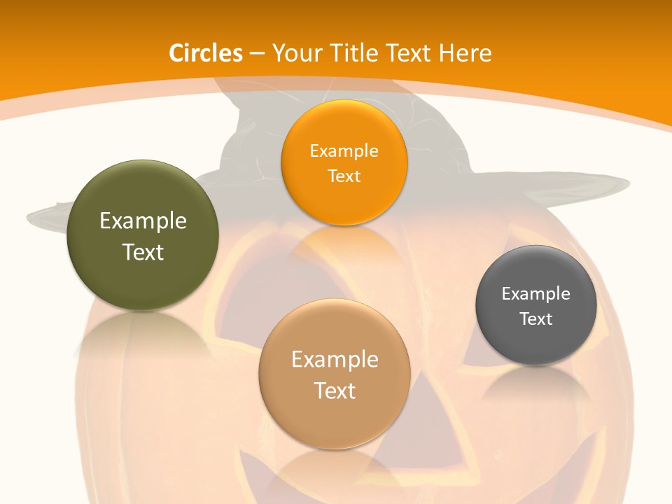 A Pumpkin With A Witches Hat On Top Of It PowerPoint Template