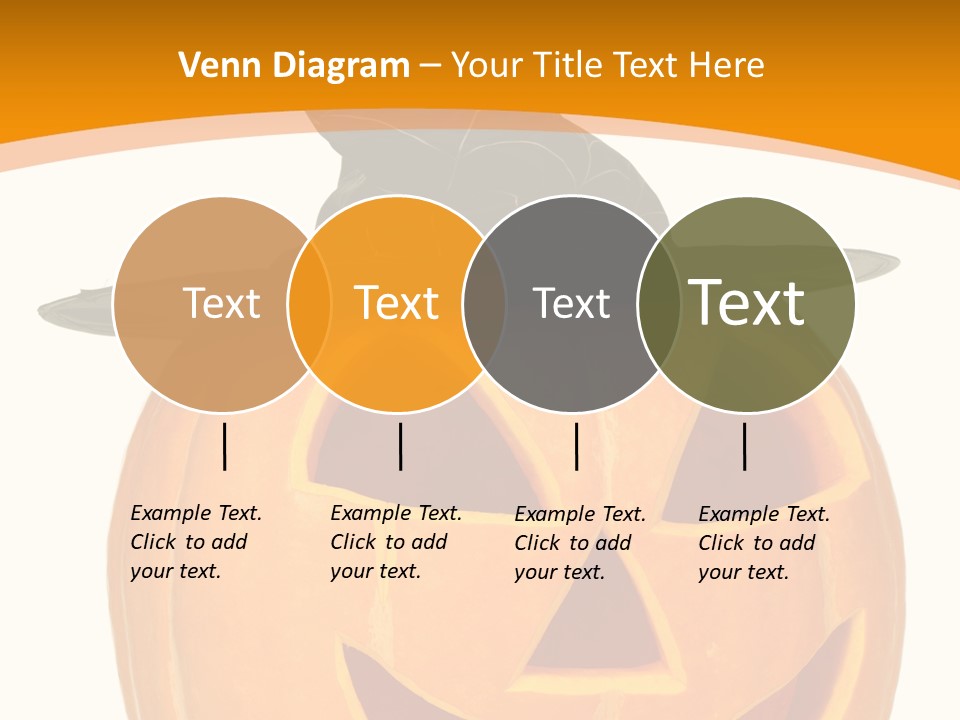 A Pumpkin With A Witches Hat On Top Of It PowerPoint Template