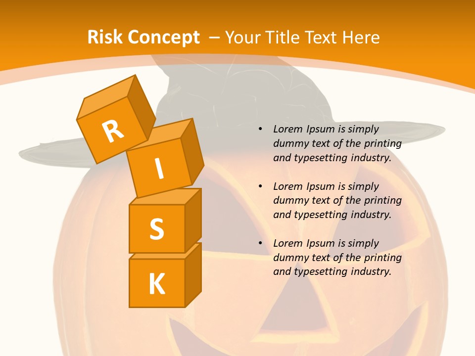 A Pumpkin With A Witches Hat On Top Of It PowerPoint Template