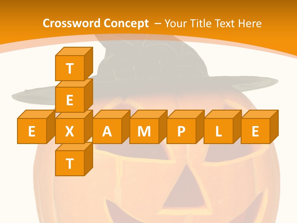 A Pumpkin With A Witches Hat On Top Of It PowerPoint Template