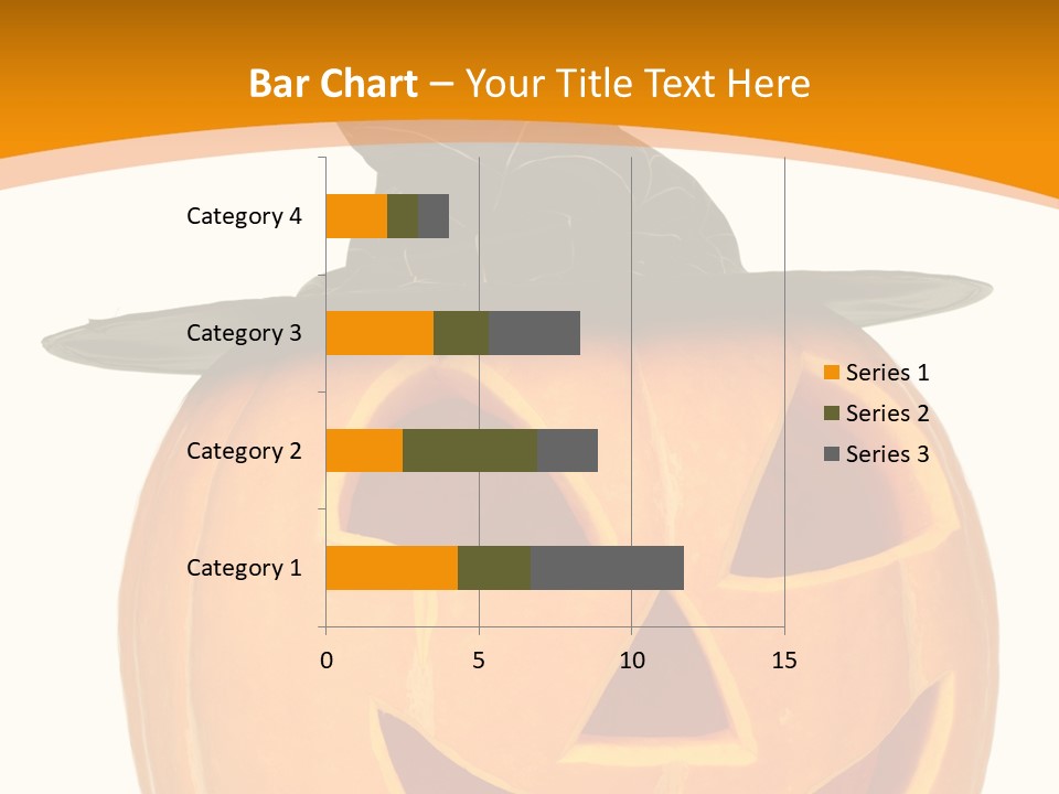 A Pumpkin With A Witches Hat On Top Of It PowerPoint Template