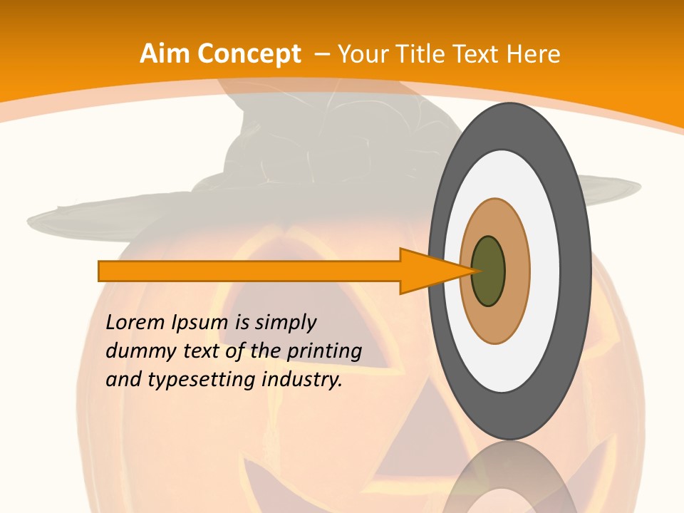 A Pumpkin With A Witches Hat On Top Of It PowerPoint Template