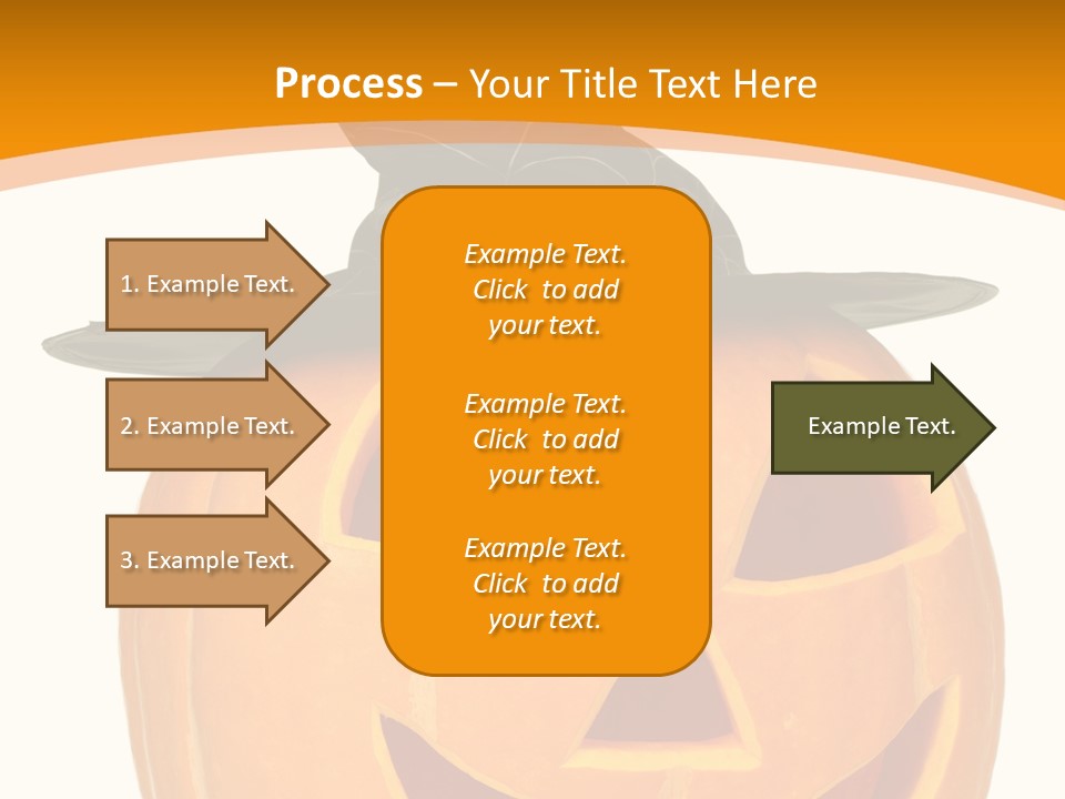 A Pumpkin With A Witches Hat On Top Of It PowerPoint Template