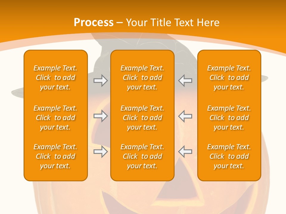 A Pumpkin With A Witches Hat On Top Of It PowerPoint Template