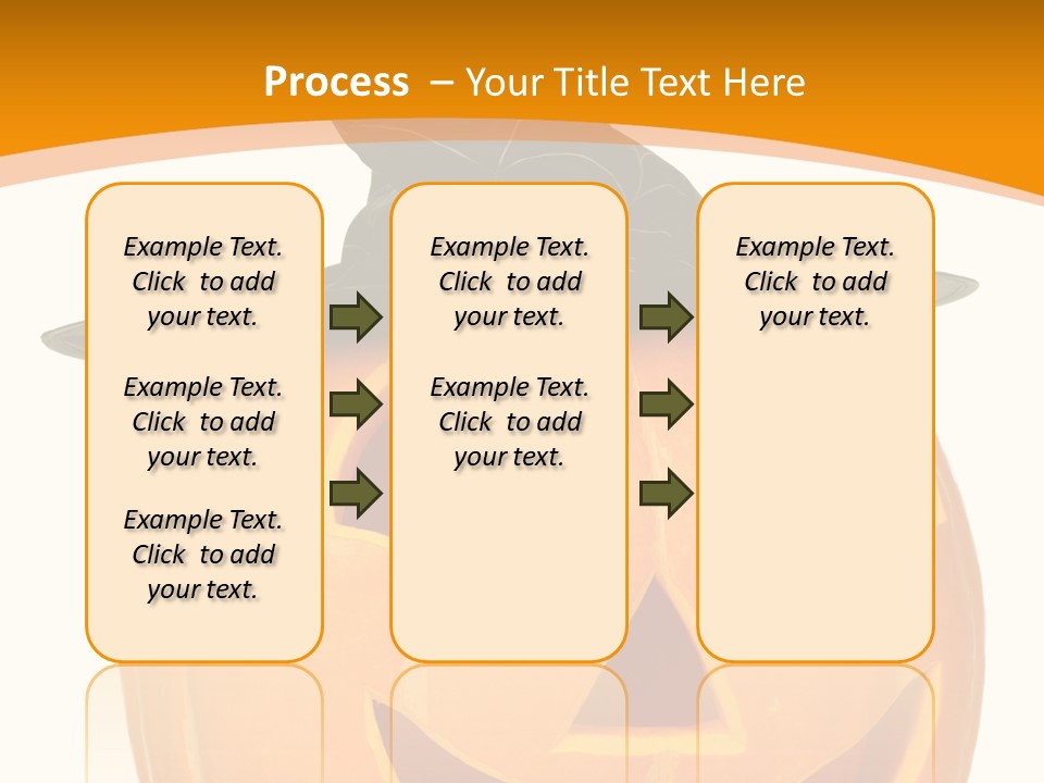 A Pumpkin With A Witches Hat On Top Of It PowerPoint Template