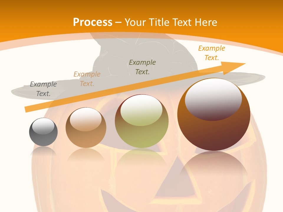 A Pumpkin With A Witches Hat On Top Of It PowerPoint Template