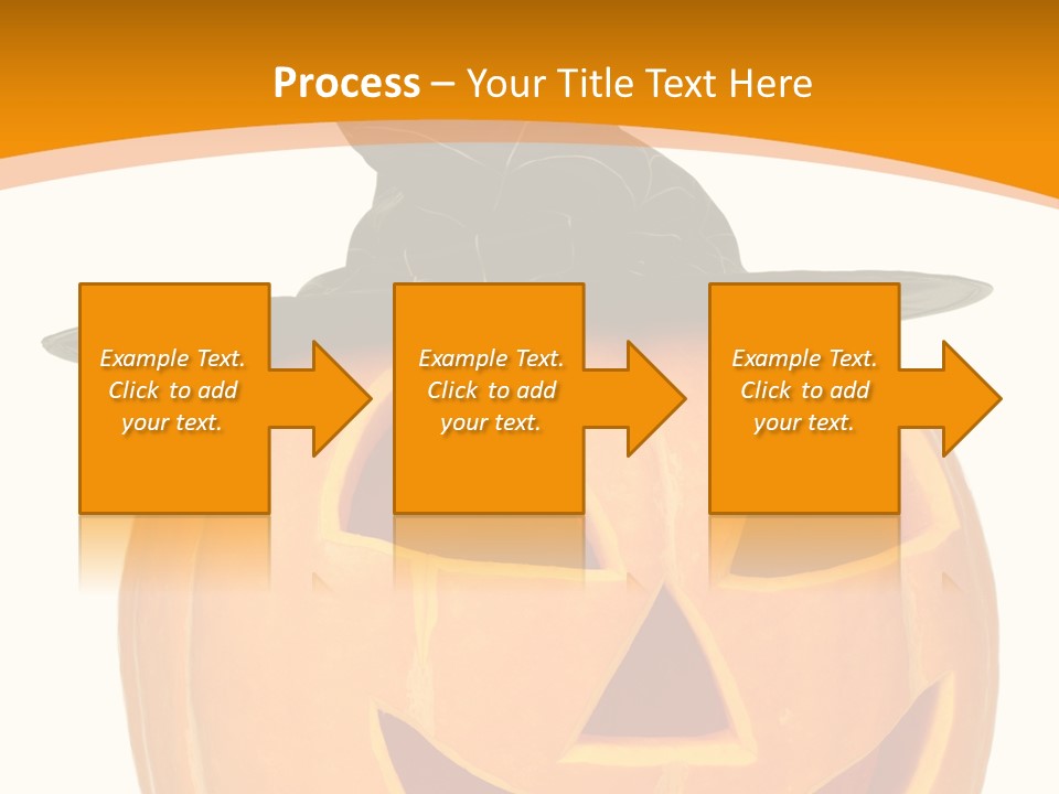 A Pumpkin With A Witches Hat On Top Of It PowerPoint Template