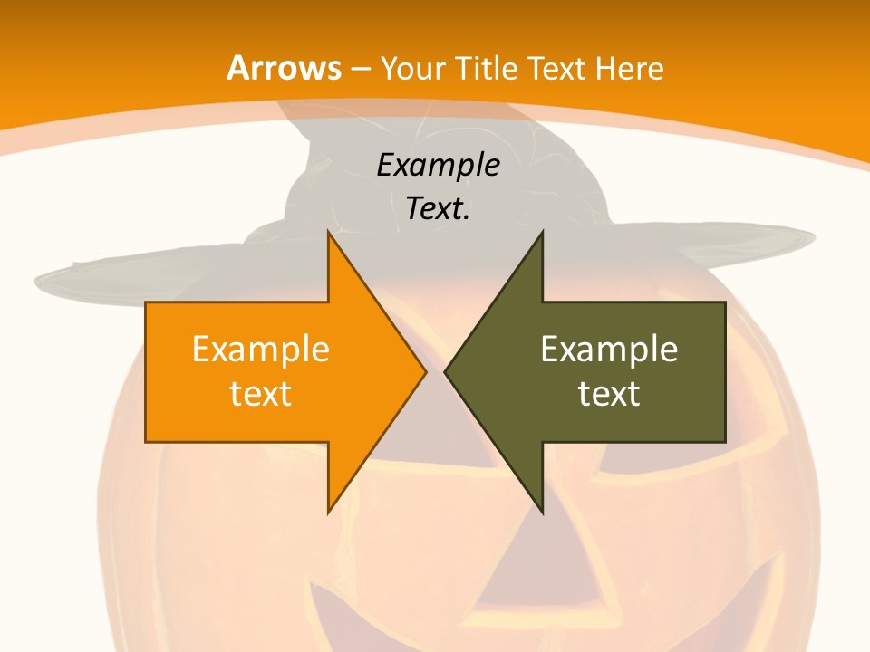 A Pumpkin With A Witches Hat On Top Of It PowerPoint Template