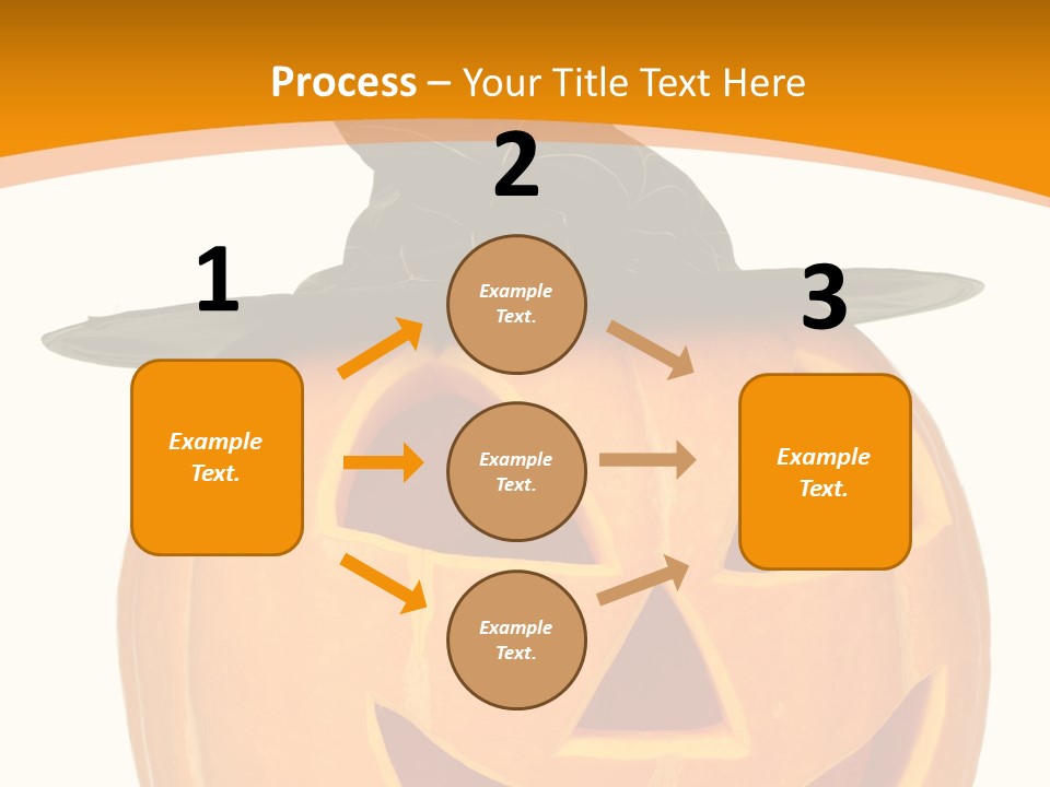 A Pumpkin With A Witches Hat On Top Of It PowerPoint Template