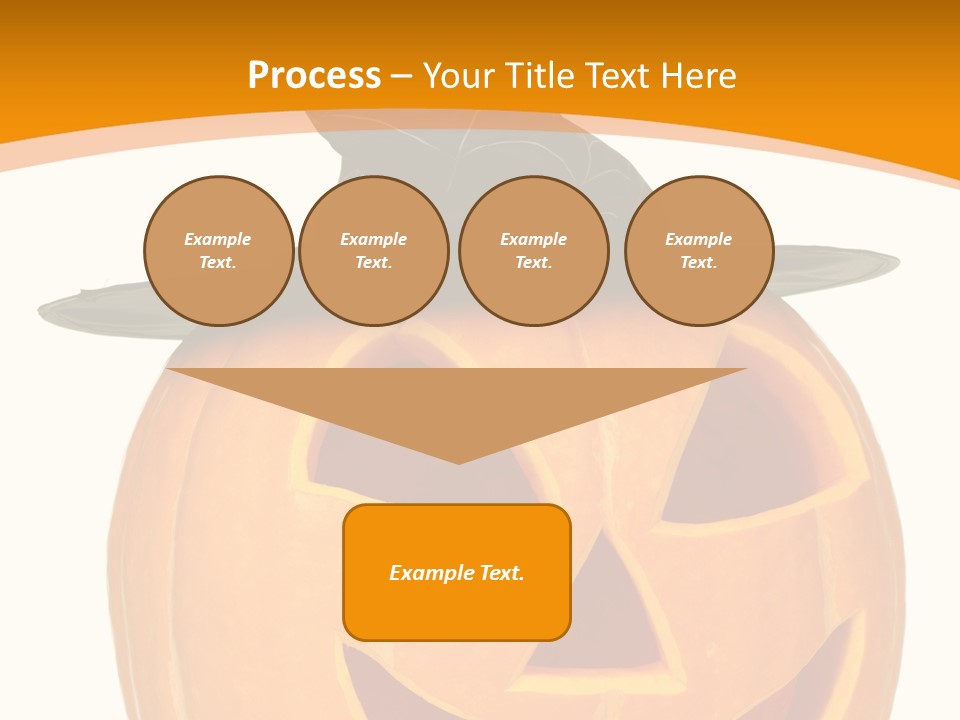 A Pumpkin With A Witches Hat On Top Of It PowerPoint Template