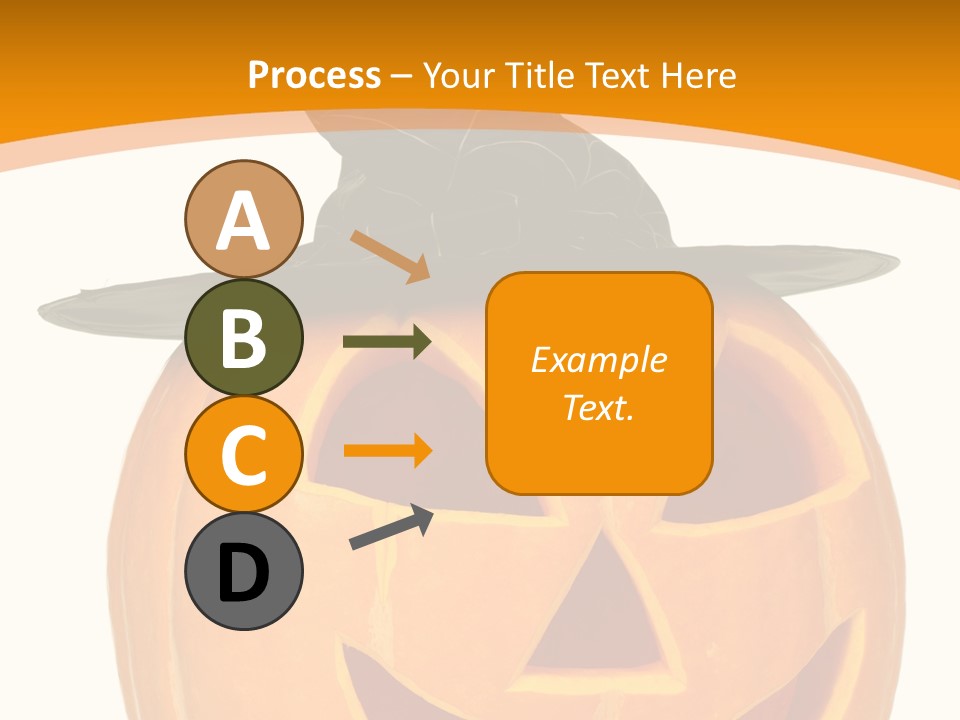 A Pumpkin With A Witches Hat On Top Of It PowerPoint Template