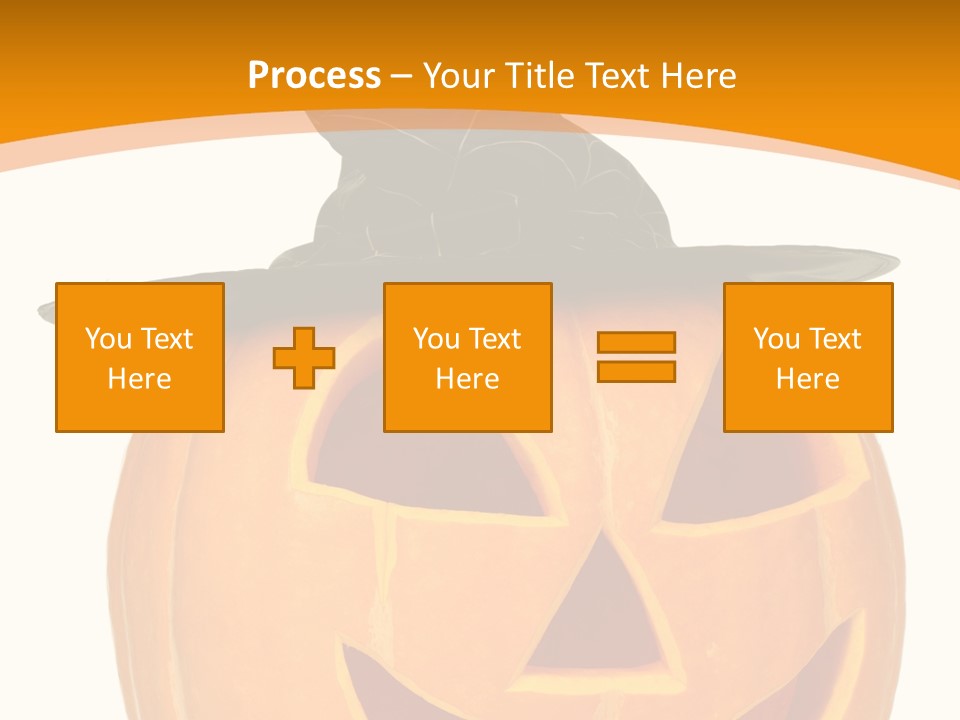 A Pumpkin With A Witches Hat On Top Of It PowerPoint Template