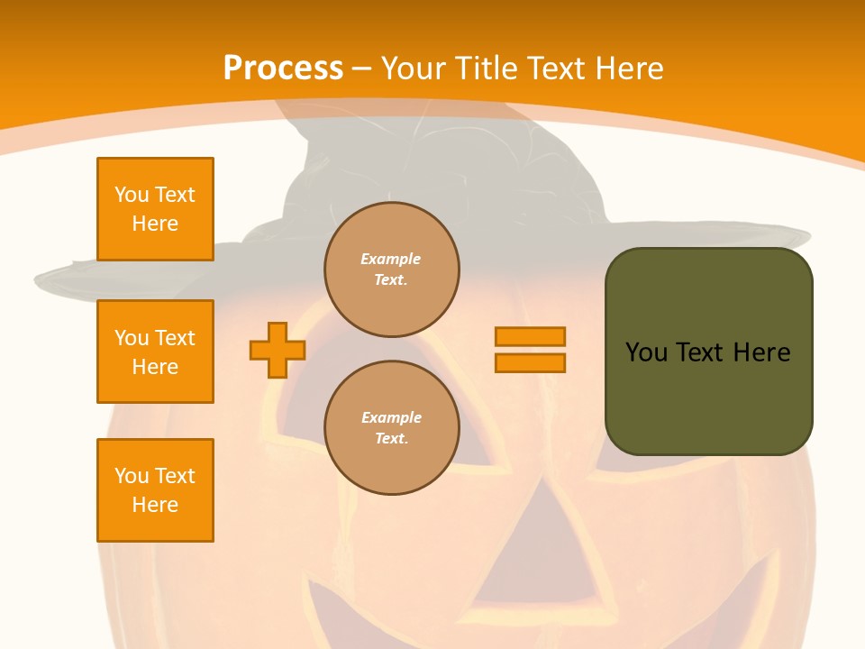A Pumpkin With A Witches Hat On Top Of It PowerPoint Template