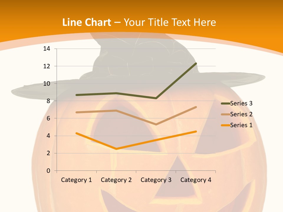 A Pumpkin With A Witches Hat On Top Of It PowerPoint Template