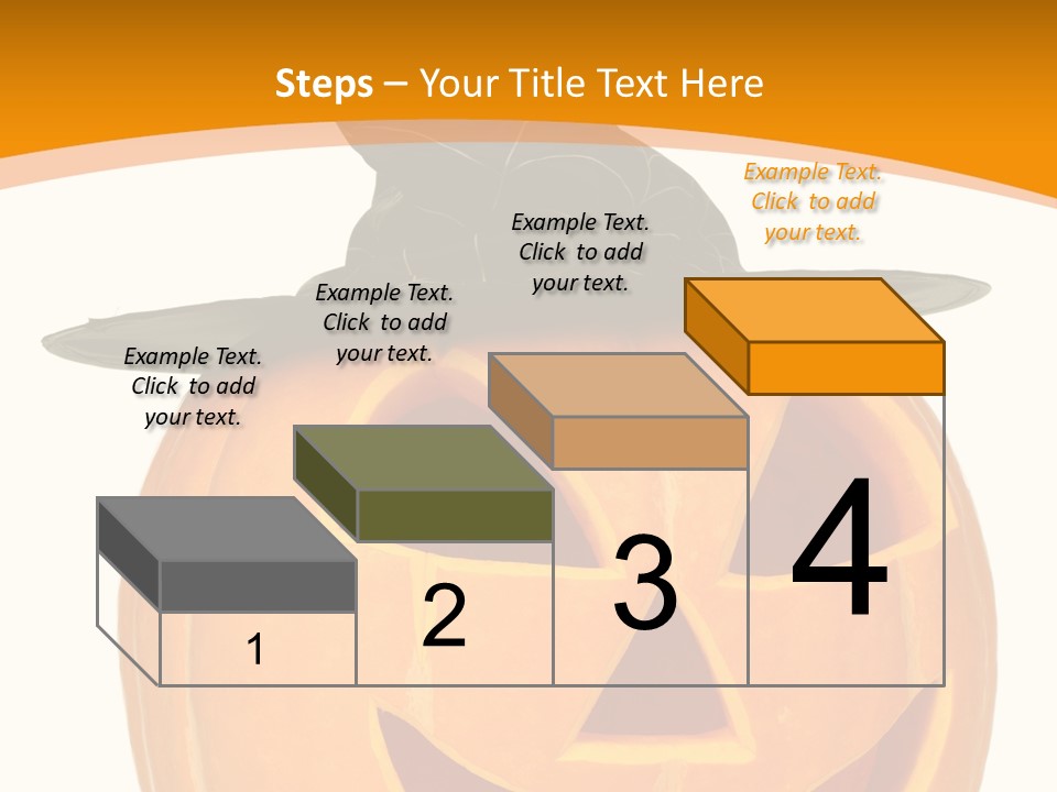 A Pumpkin With A Witches Hat On Top Of It PowerPoint Template