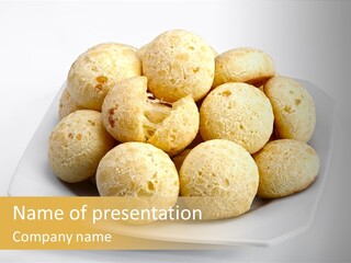 A White Plate Filled With Food On Top Of A Table PowerPoint Template