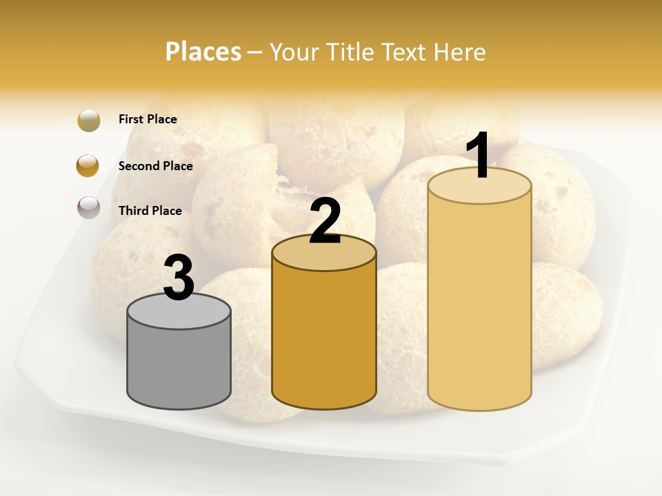 A White Plate Filled With Food On Top Of A Table PowerPoint Template