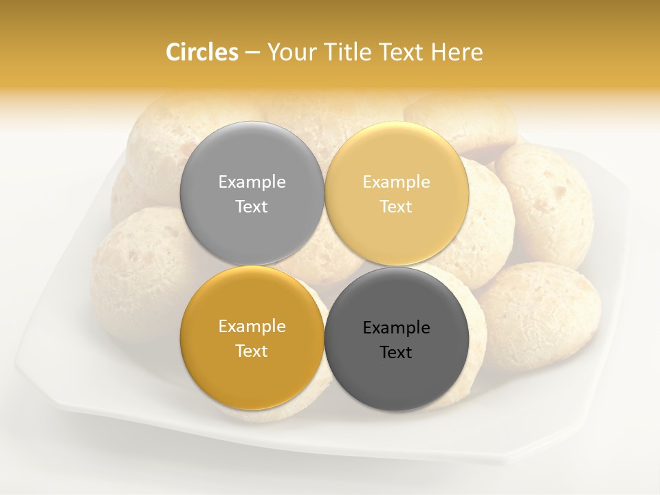 A White Plate Filled With Food On Top Of A Table PowerPoint Template